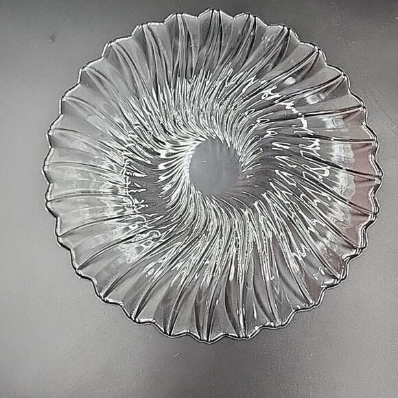 Crystal by Cristal D'arques France Soleil Dessert Plate 24% lead Crystal boxed 6 - Picture 5 of 8